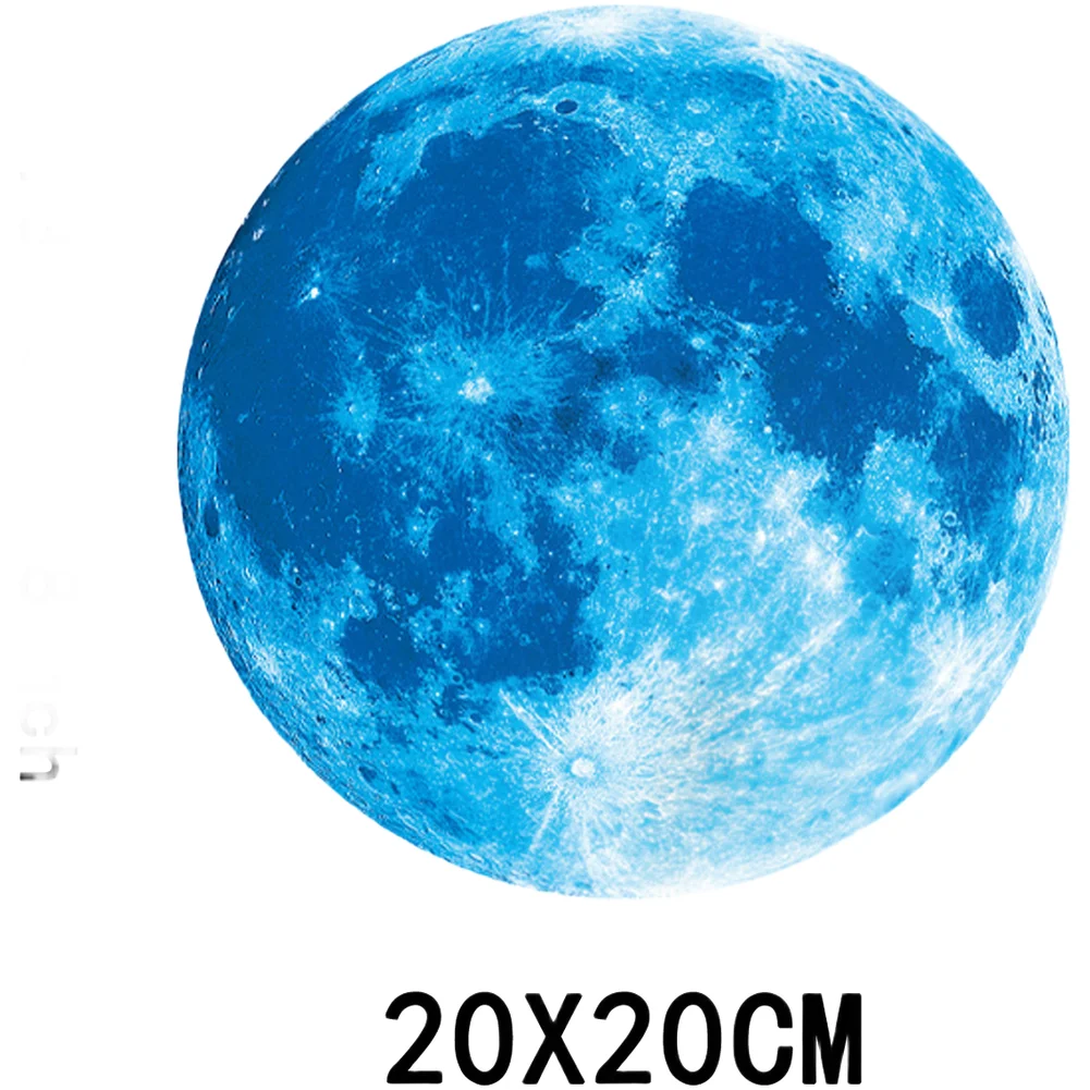 for azure for Moon Glow for Moon Stickers Soft Glow Night Stickers Night Glow Art Self-adhesive PVC Material Absorbs Light