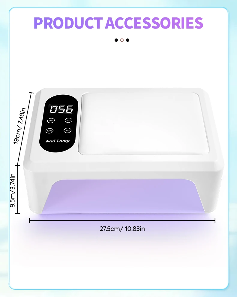 Professionelle 96 LED Nagellampe Schnell UV Gel Nagellack Trockner mit 4 Timer Sensor Lampe für Maniküre Salon Werkzeuge – Detail 8