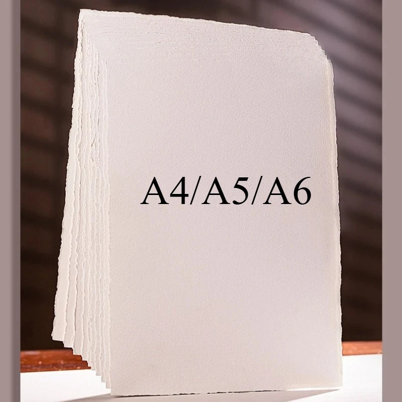 Deckled Edge 300g Watercolor Paper Professional Painting Thick Paper Medium Texture for Watercolor Drawing Origami Art School