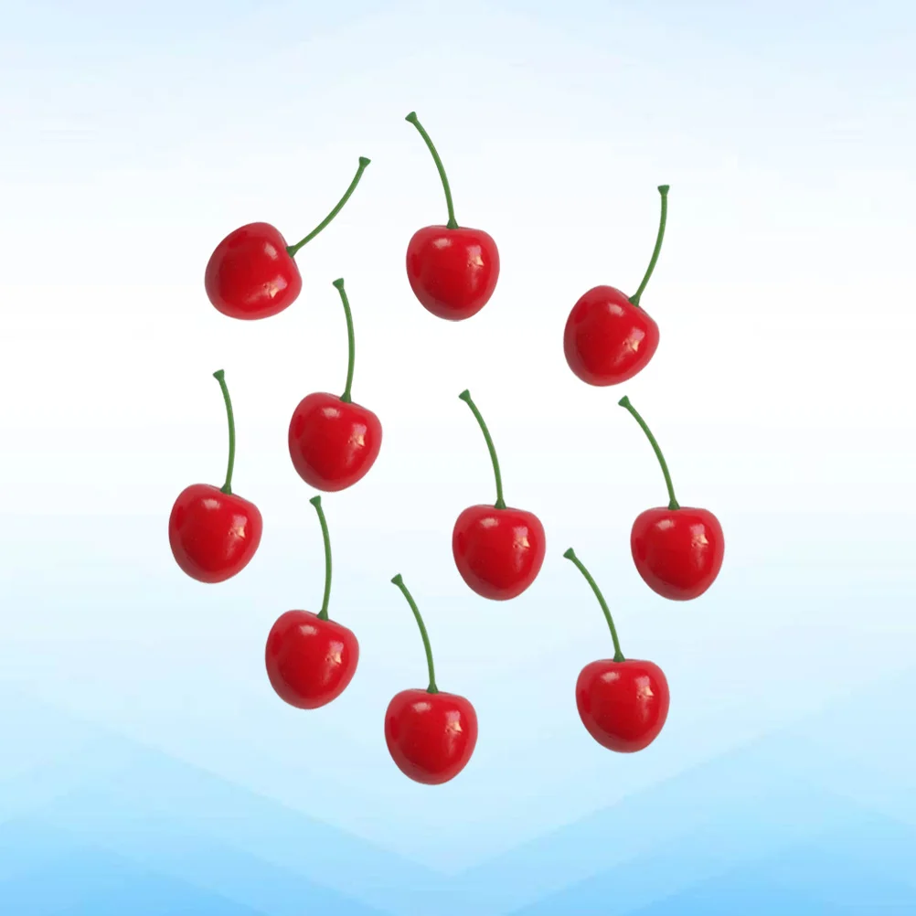 

100Pcs Realistic Artificial Cherry Simulation Fruit Fake Cherry Lifelike Eco Friendly Table Decor Wedding Birthday Party