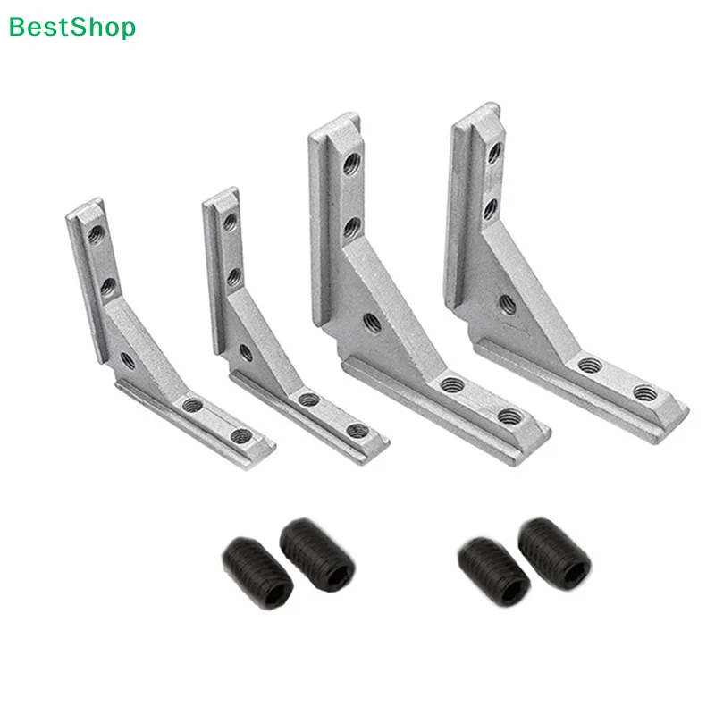 〔New〕Aluminum L-Bracket Corner Connectors, Profile Joint Brackets with Screws for 2020/3030 Aluminum Profiles