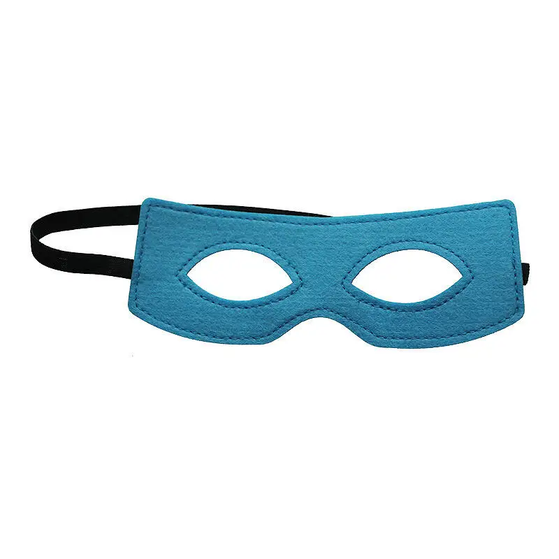 Multicolor Felt Masks Eye Masks Half Mask Adult Kids Cosplay Props with Elastic Ribbon for Boys Girls Halloween Masquerade Party