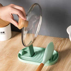 Soportes para espátulas de cocina, estante para cuchara, tenedor, tapa de olla, organizador, palillos, cuchara, almohadilla de silicona antideslizante, accesorios de almacenamiento