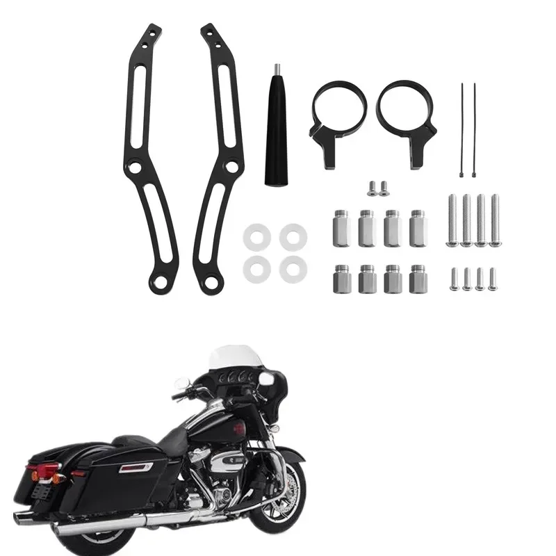 

For Harley Touring CVO Street Electra Glide Road King Ultra Limited 2014-2024 Remote Rear Suspension Shocks Bracket Hardware