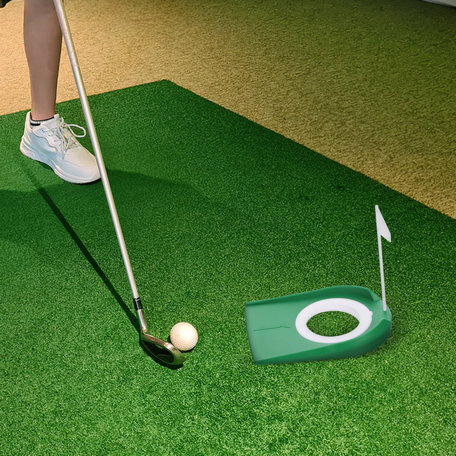2pcs Cups ABS Plastic Detachable Practice Flag Portable Training Aid for Accurate Putting Exercise Golf Indoor
