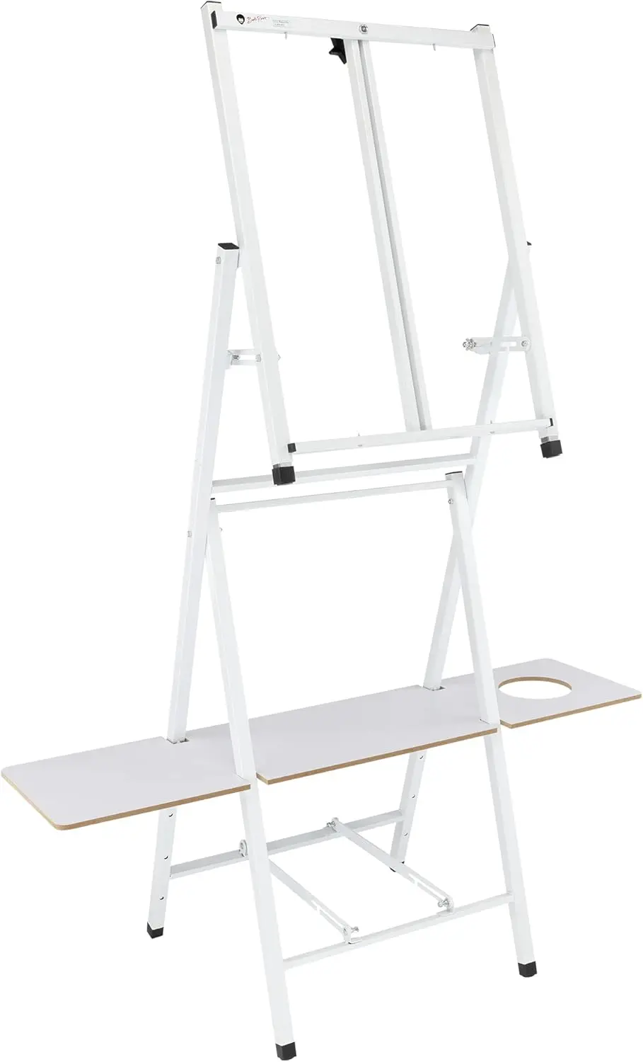 2-in-1 Studio Easel - As Seen on Netflix Metal Easel Four Legged Tabletop Easel - White