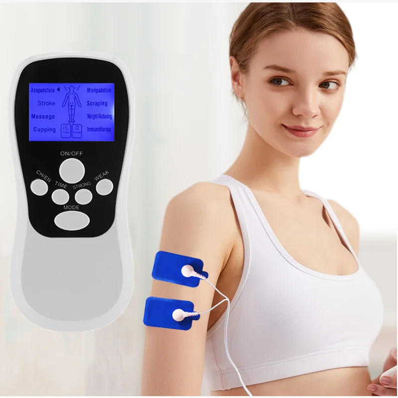 EMS 8 Modes Dual Channel Muscle Stimulator For Pain Relief Therapy Electronic Pulse Massager Body Massager Pulse Therapy Machine