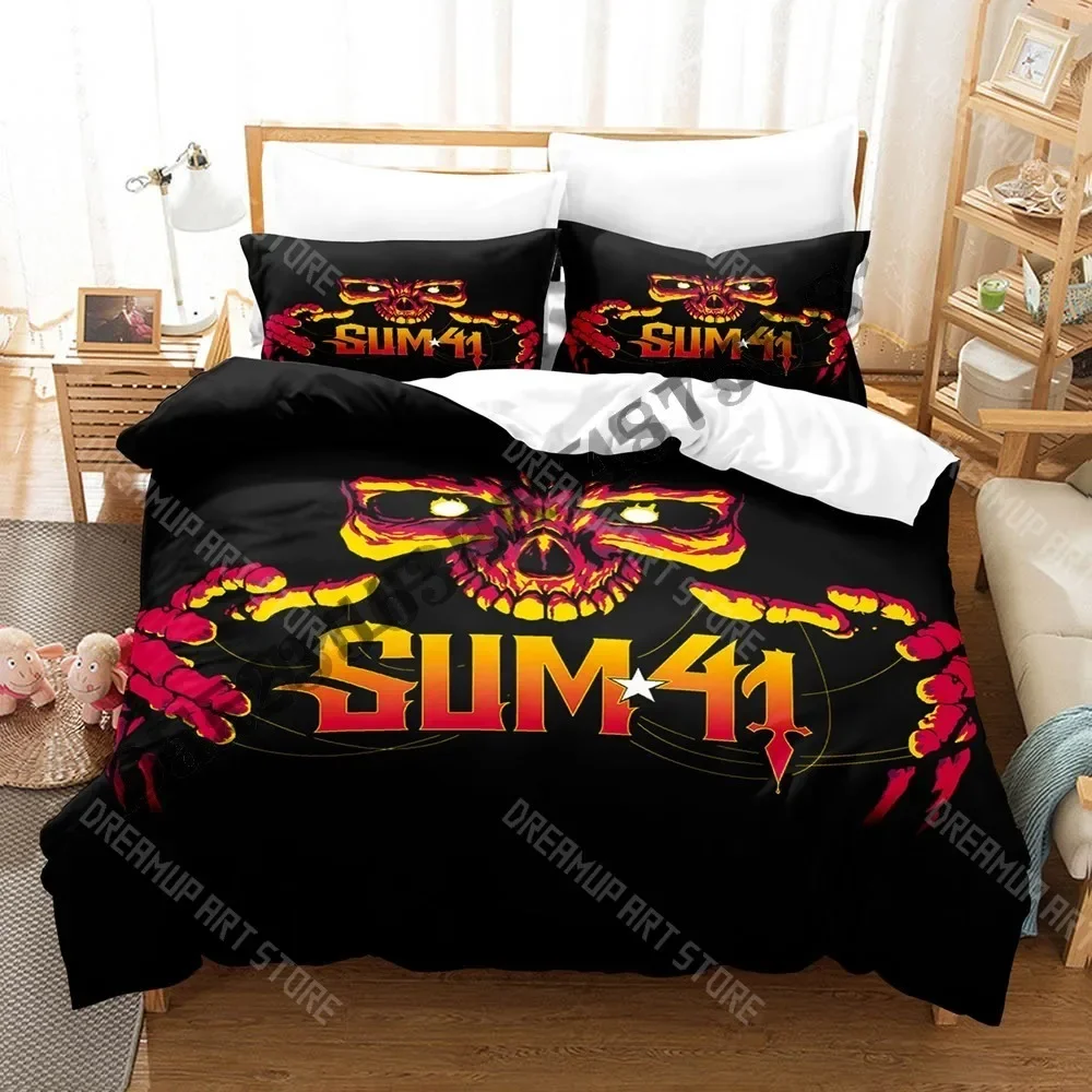 

Комплект постельного белья с 3D принтом Sum41 Single Twin Full Queen King Size, комплект постельного белья для взрослых и детей, комплекты пододеяльников для спальни, кровать в стиле аниме