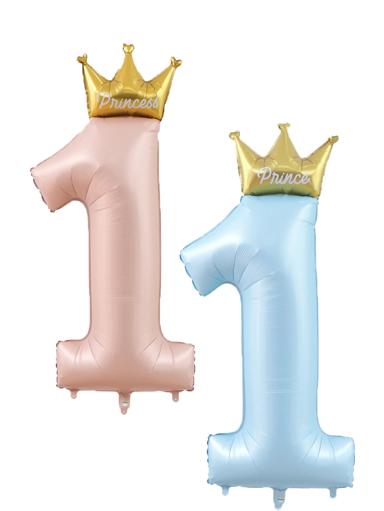 1pc 42inch Crown Pink Sky Blue One Number Balloons 1 Figure Helium Balloon 1st Birthday Party Decorations Kids Baby Shower