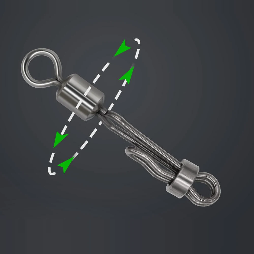 DNDYUJU 20X الكارب وصلة دوّارة لصيد السمك مع قفل المفاجئة التغيير السريع 8-شكل حلقة الكارب الصيد بيليه خط موصل الصيد اكسسوارات #4