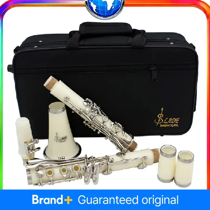 SLADE B ♭   Clarinetto 17 tasti - Confezione per principianti con custodia e strumenti Tasti placcati in argento Corpo in ABS per accordatura stabile antiappannamento