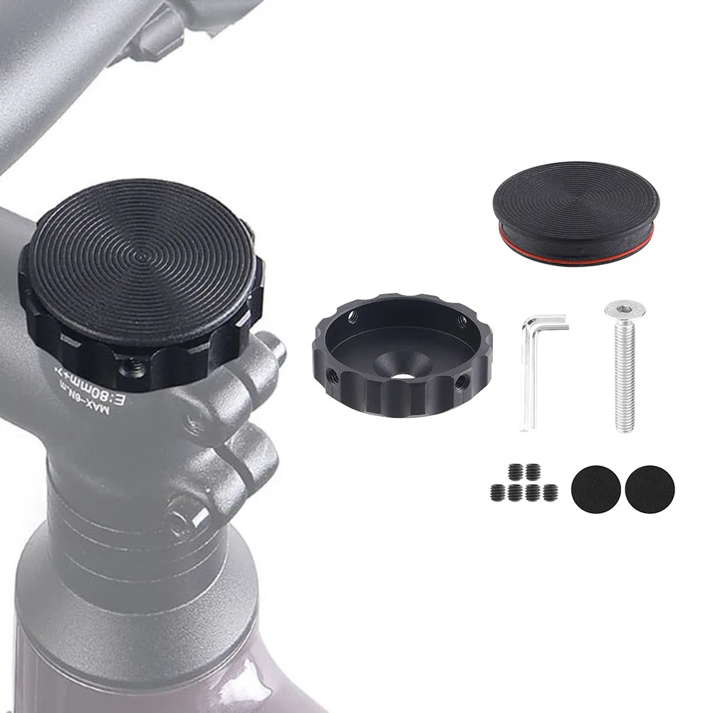 

Bike Headset Top Cap Aluminum Alloy Bicycle Tracker Mount Bracket Bicycle Headset Cap Protective Case for Airtag Storage