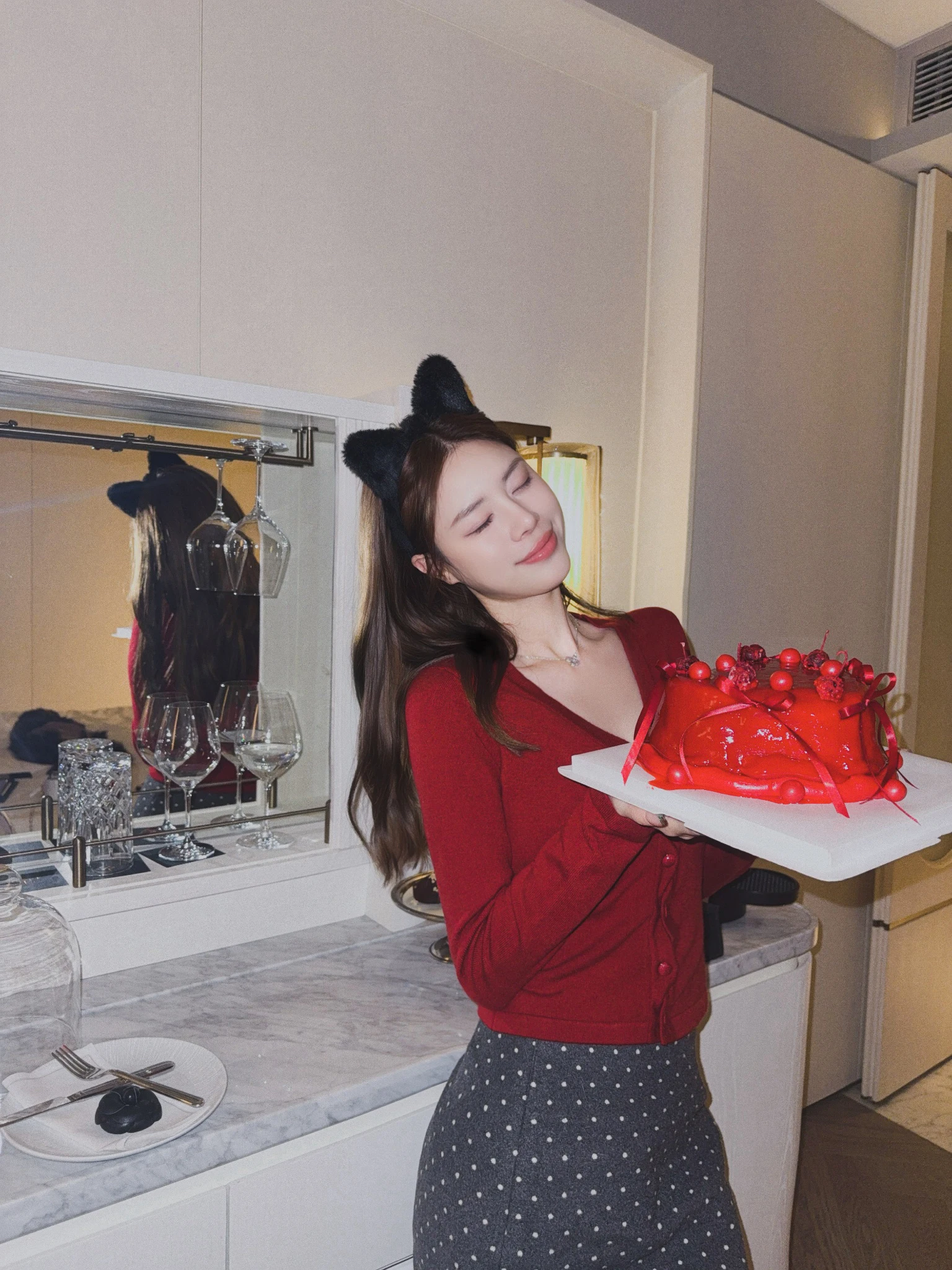 

Модная твидовая юбка в горошек для женщин, приталенная, в стиле ретро, на каждый день, прямого кроя