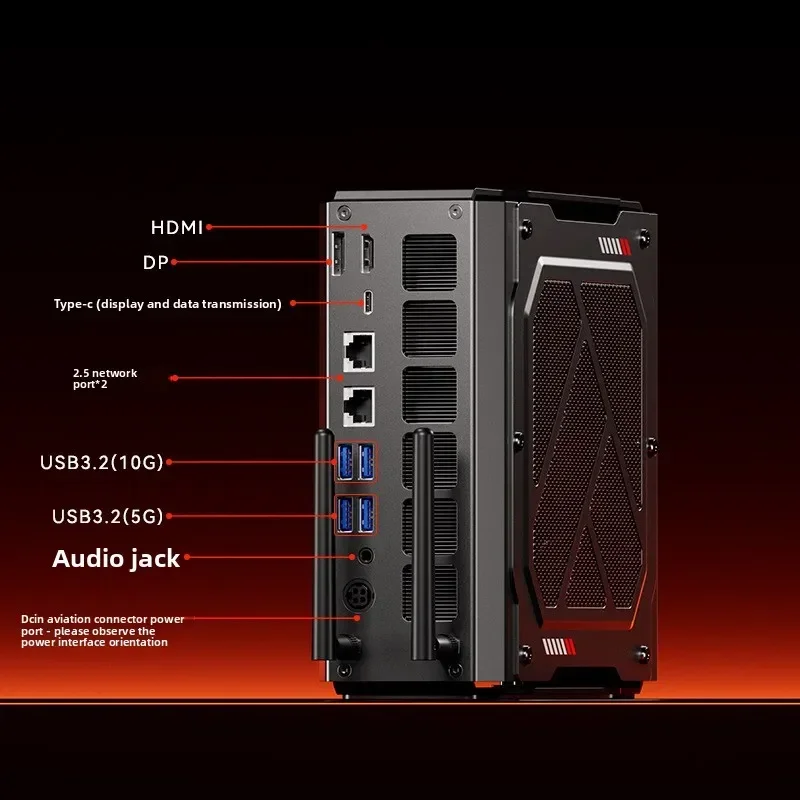 YGODY Dedicated Mini Graphics PC Computer Gamer Gaming PC  High End Game 7940HX RX7600XT Graphics Card