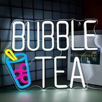Bubble Tea Neon Signs for Wall Decor Milk Tea Neon Light LED for Shop Bedroom Gift for Kids Girls Boys Christmas Birthday Gifts