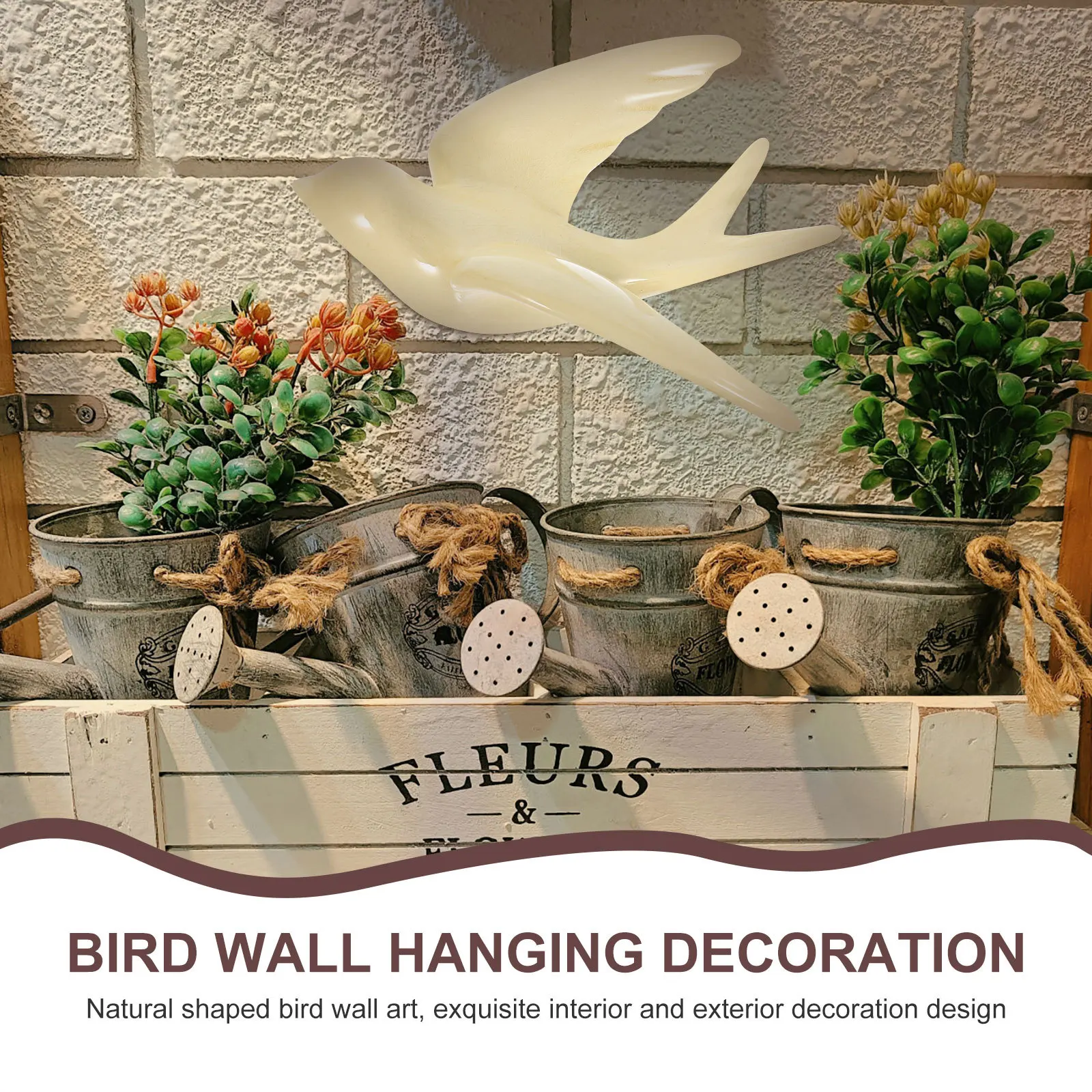 

Ceramic Bird Wall Decor Bird Shape Pendant Wall Hanging Decoration for Hotel Cafe Restaurant Bedroom Living Room