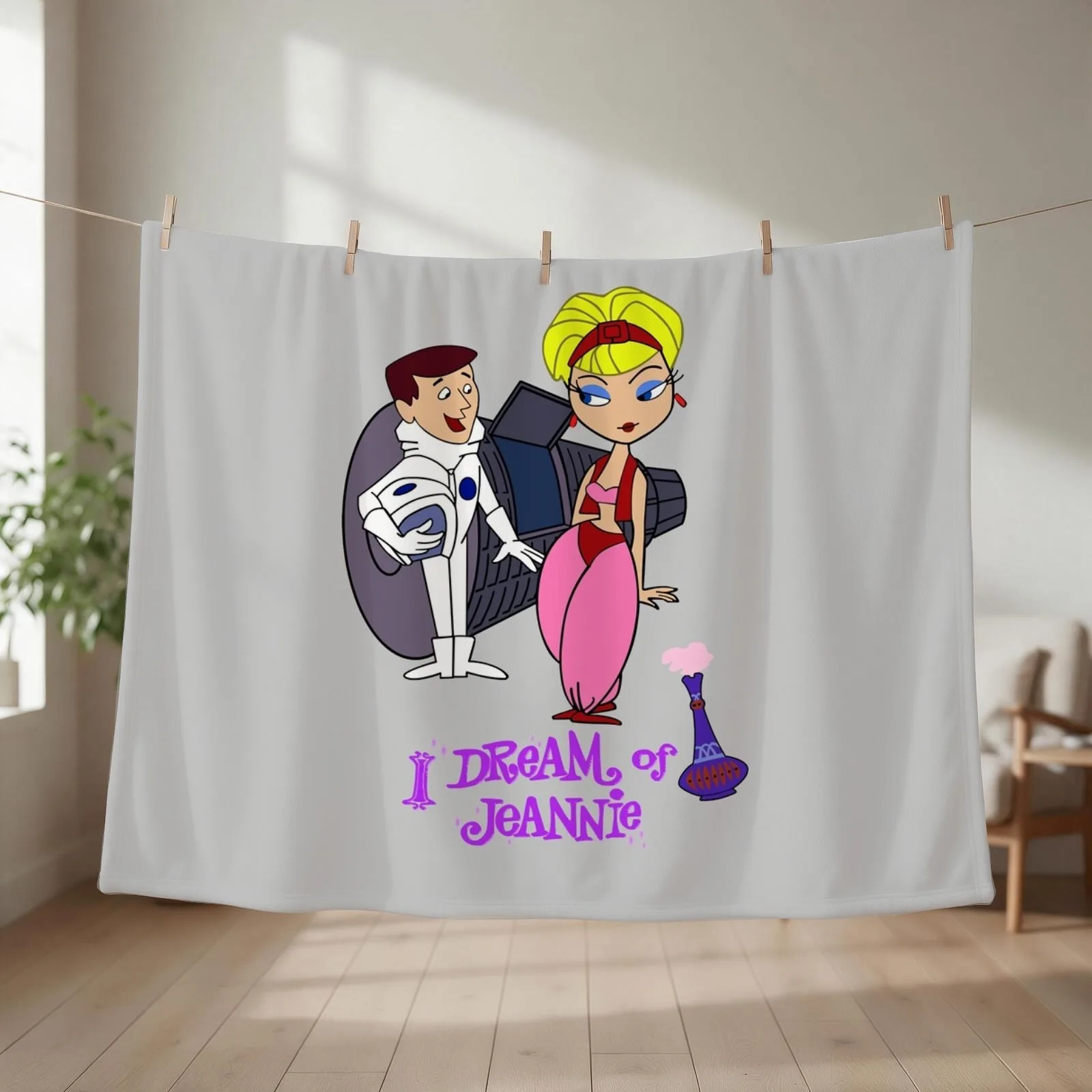 I Dream Of Jeannie Gifts For Fans, For Men and Women, Gift Valentine's Day Throw Blanket
