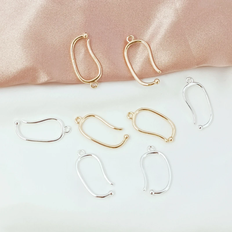 1 Pair 14K Copper Clad Gold Fashion Non Perforated Ear Hook Ear Clip Ear Bone Clip  Handmade DIY Earrings Earrings Accessories