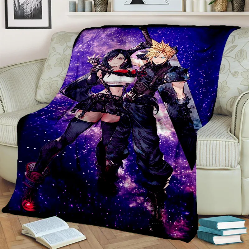 

3D Final Fantasy Game Gamer FF14 HD Blanket,Soft Throw Blanket for Home Bedroom Bed Sofa Picnic Travel Office Cover Blanket Kids