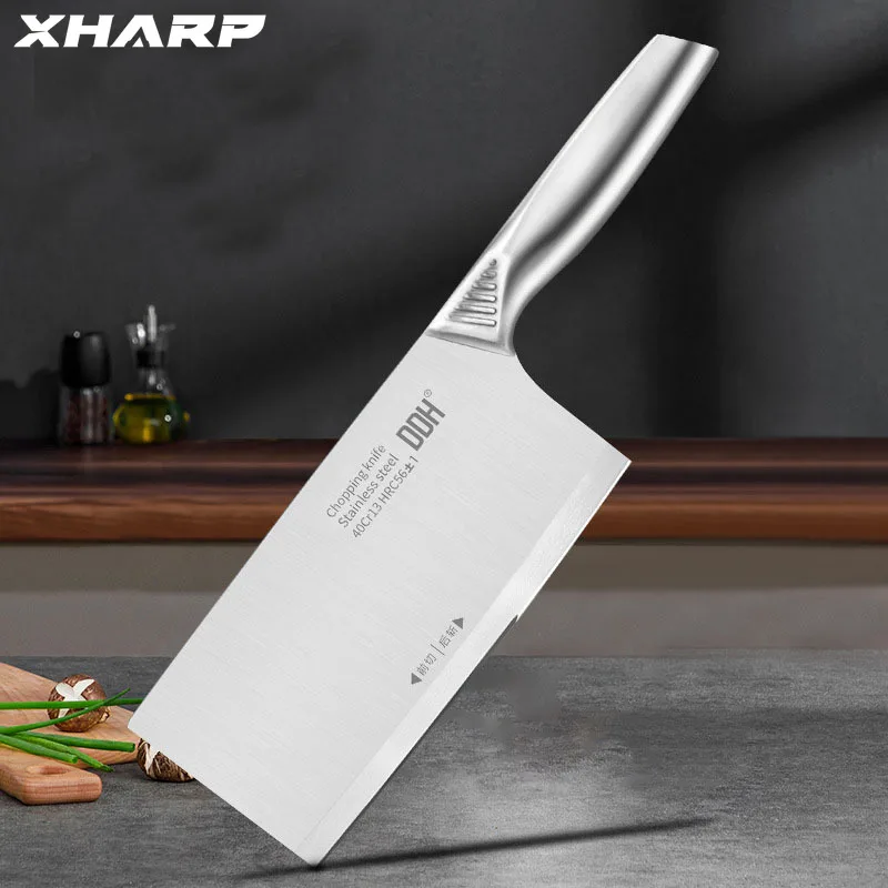 Choppping&Slicing Double Use Kitchen Knife 7 Inch Blade Stainless Steel Cleaver Super Sharp Blade Comfortable Handle Knife