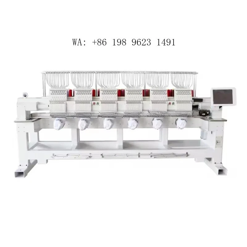 BR-1206 High Quality 6Head 12  Computer Embroidery  Flat Embroidery  Computerized Cap Embroidery