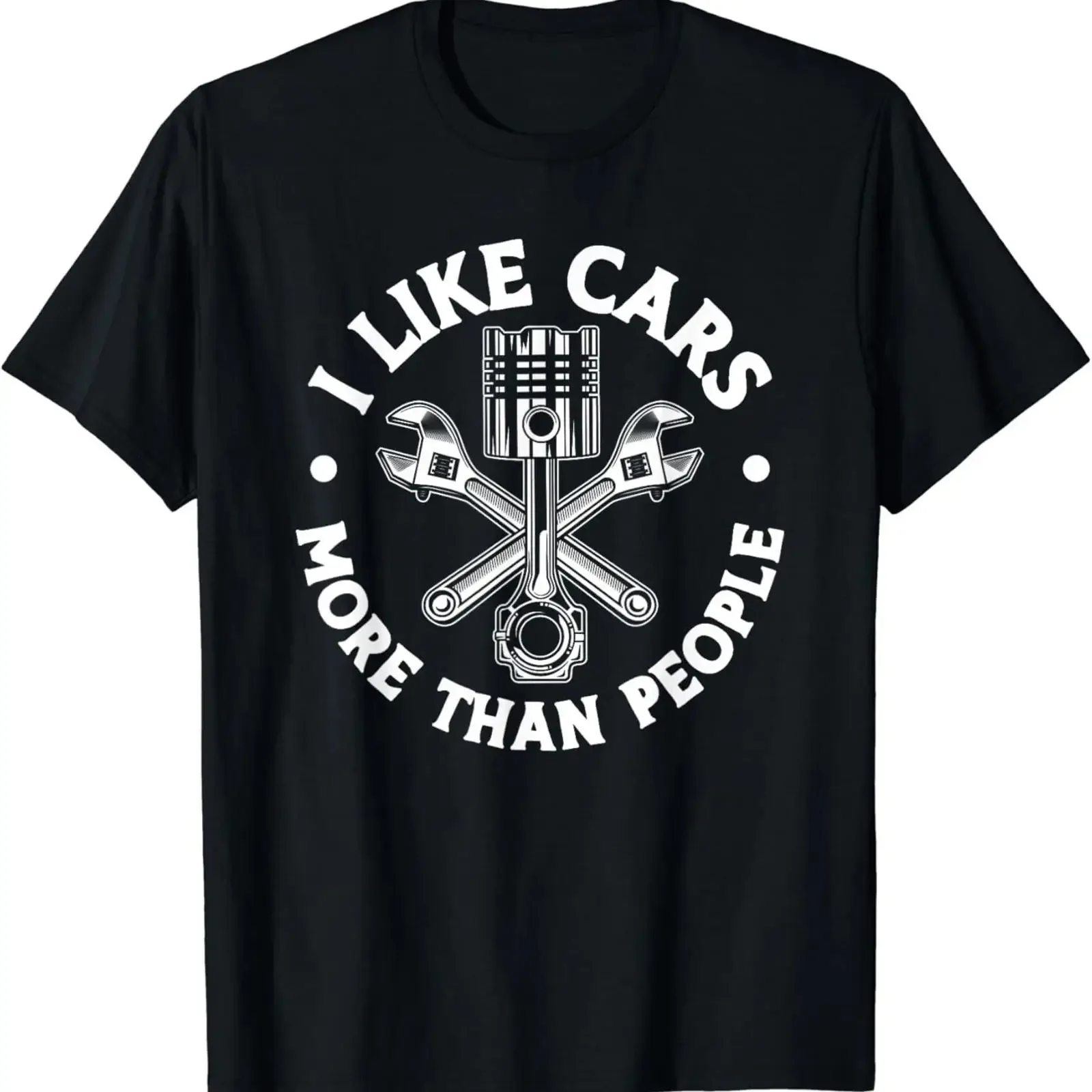 Lustiges T Shirt I Like Cars More Than People Automechaniker Papa Ehemann Geschenk  vintage Washed Unisex Soft Stylish