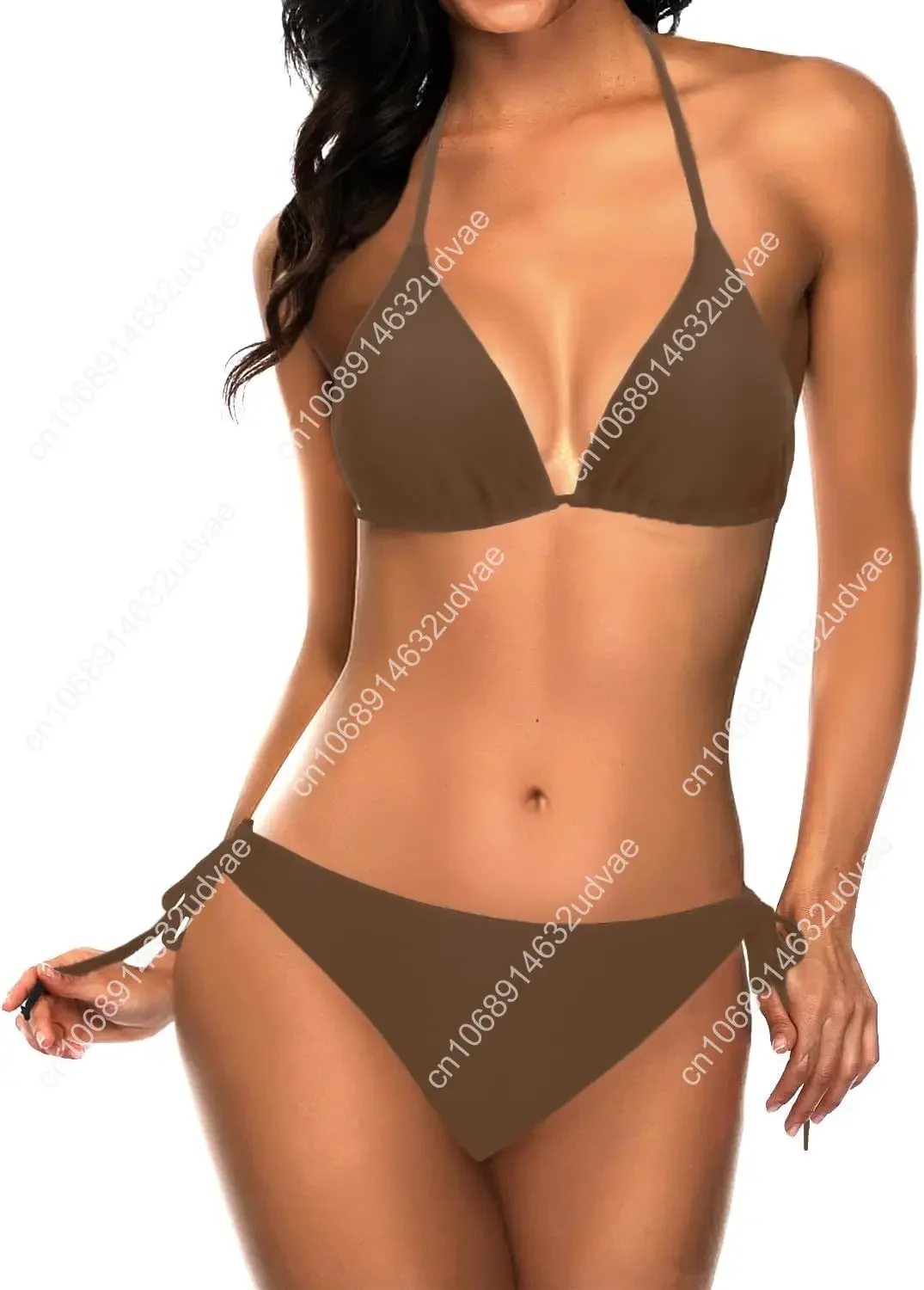 Tempt Me Women Triangle Bikini Sets Halter Two Piece Sexy Swimsuit String Tie Side Bathing Suit view 5