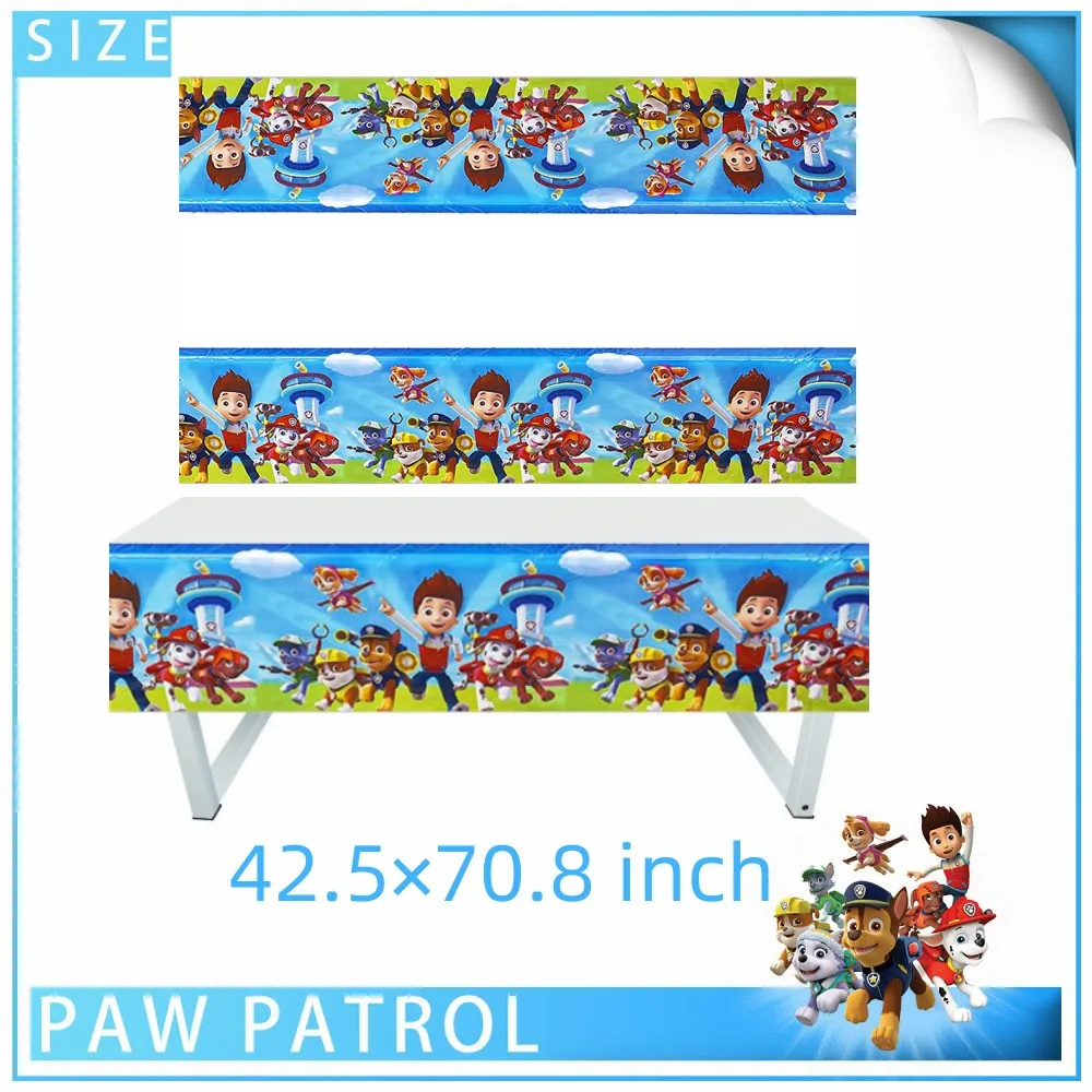 Paw Patrol Birthday Decorations Paper Disposable Tableware Set Cup Plate Napkins Tablecloth Baby Shower Kids Boys Party Supplies