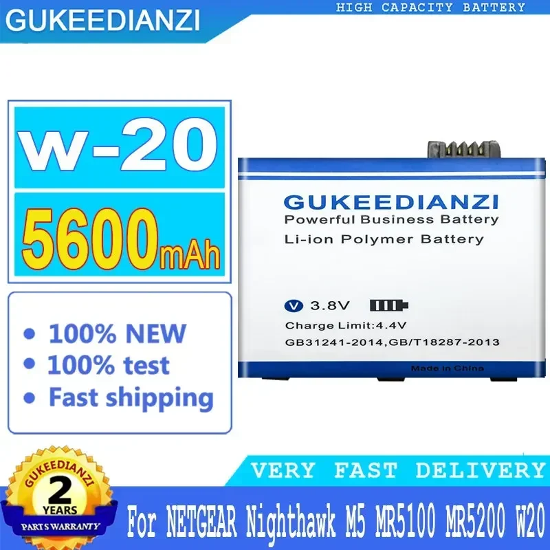 

5600mAh Mobile Phone Batteries For NETGEAR Nighthawk M5 MR5100 MR5200 W20 Wireless Router 3.85V Rechargeable Portable Battery