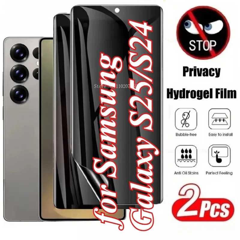 

2Pack Anti-Spy Protector Hydrogel Film for Samsung Galaxy S24 S25 Ultra S20 S21 S22 Plus S23FE Note 20 Ultra Note 10 Pro 10 Plus