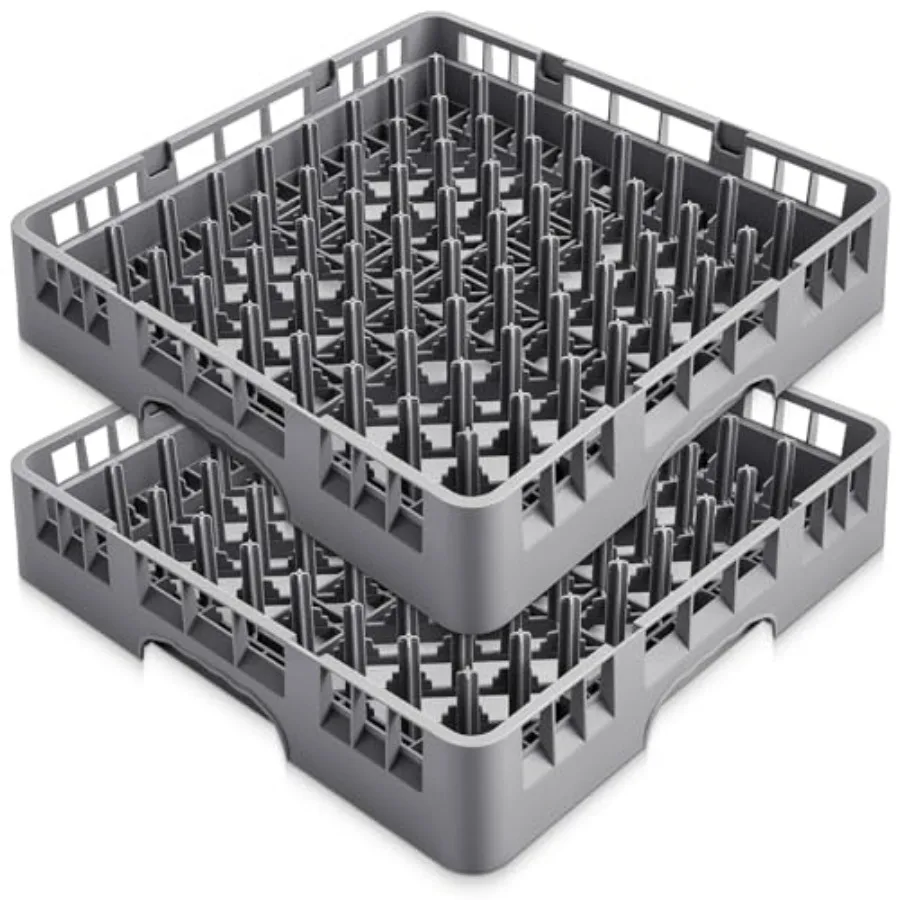 

Набор из 2-х коммерческих лотков-органайзеров для посудомоечных машин из полипропилена, полноразмерные, для тарелок, мисок, ножей, вилок, чашек, с креплениями, серые