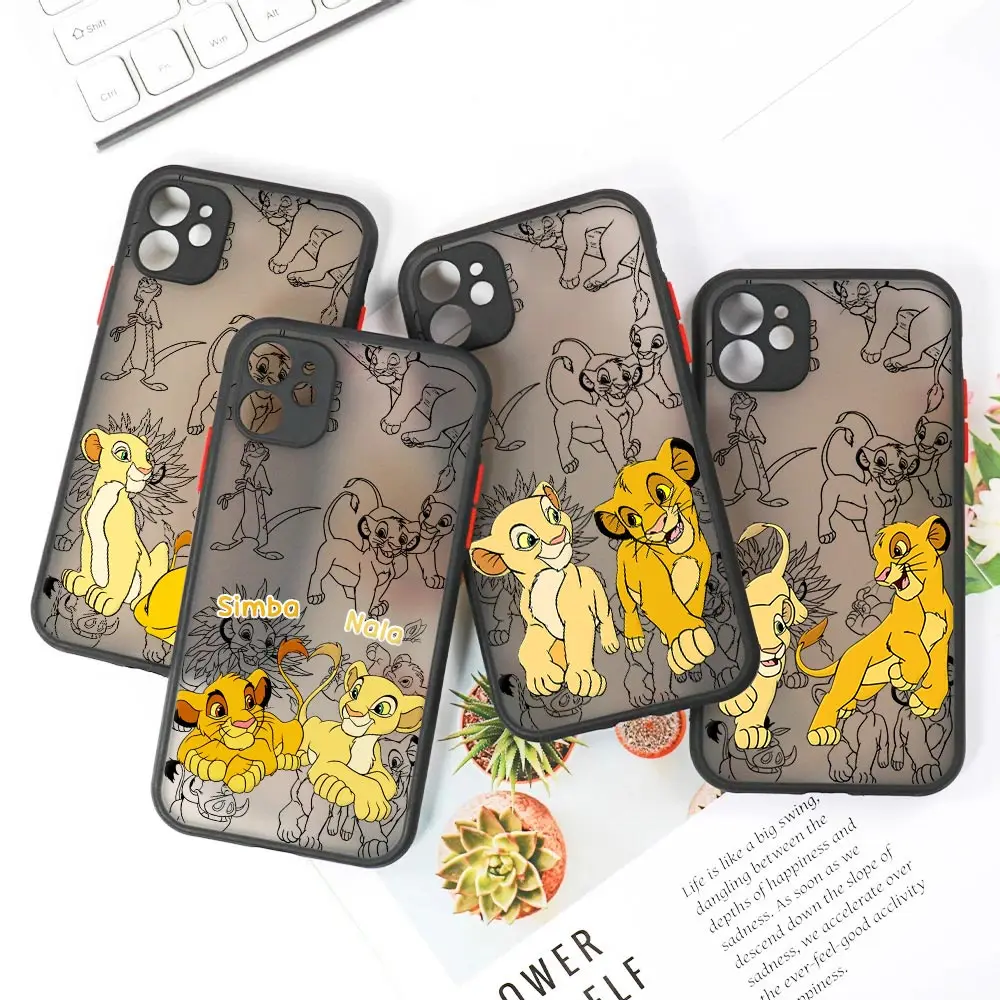 The Lion King Phone Case For iPhone 16 15 14 13 Pro Max 12 11 Pro SE2020 X XS 7 8 Plus Anime Disney Matte Funda Clear Back Cover