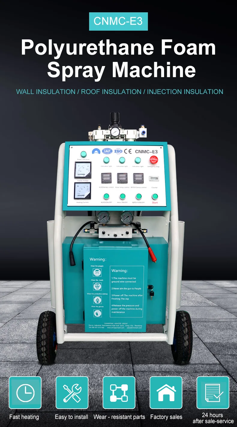 E3 Best Polyurethane PU Foam Insulation Spray Machine For Sound Proofing