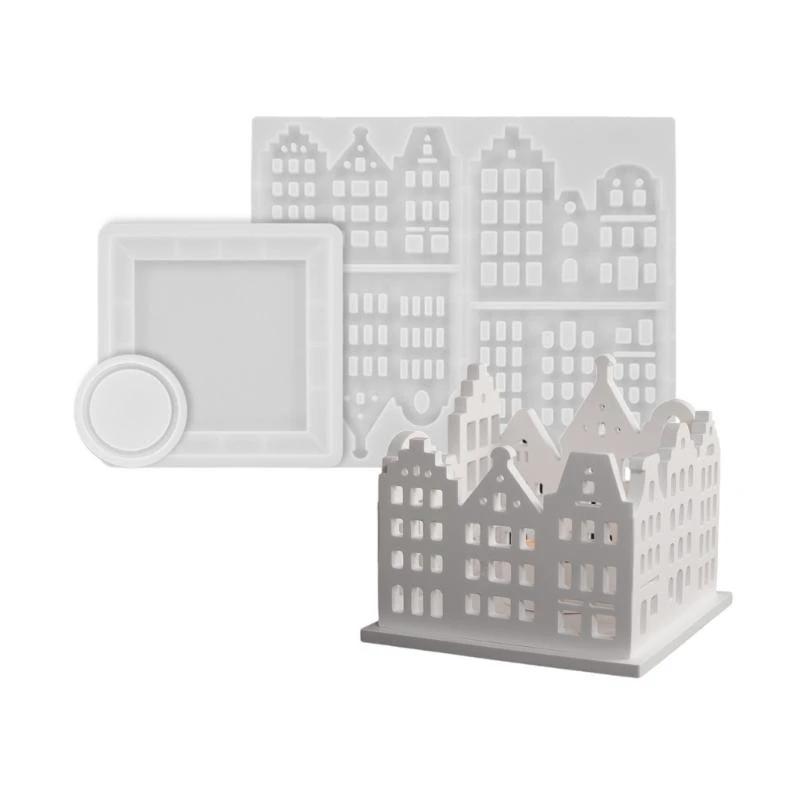 

Artistic Silicone Mold Perfect for Crafting Resin Houses and Decorative