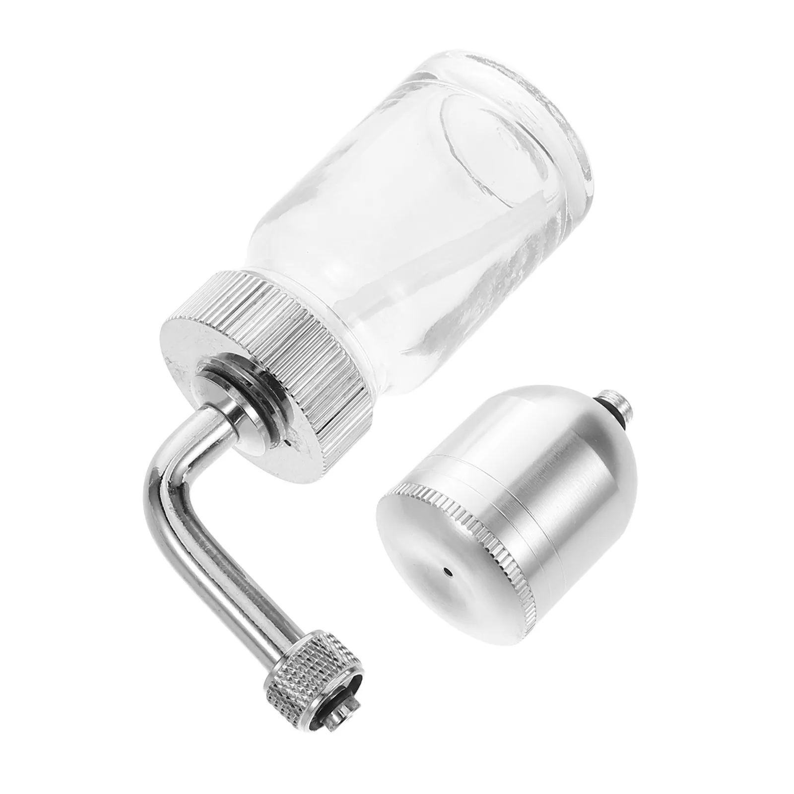 2pcs Refillable Glass Airbrush Pigment Cups for Precise Painting – Compatible with Most Airbrush Systems