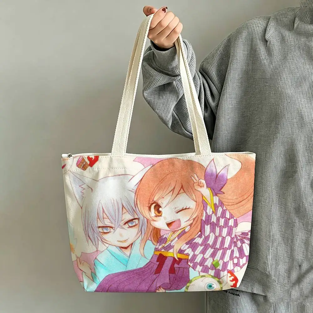 Anime Kamisama Kiss   Printed Canvas Tote Bag Shoulder Bag Commuter Mommy Shopping Bag