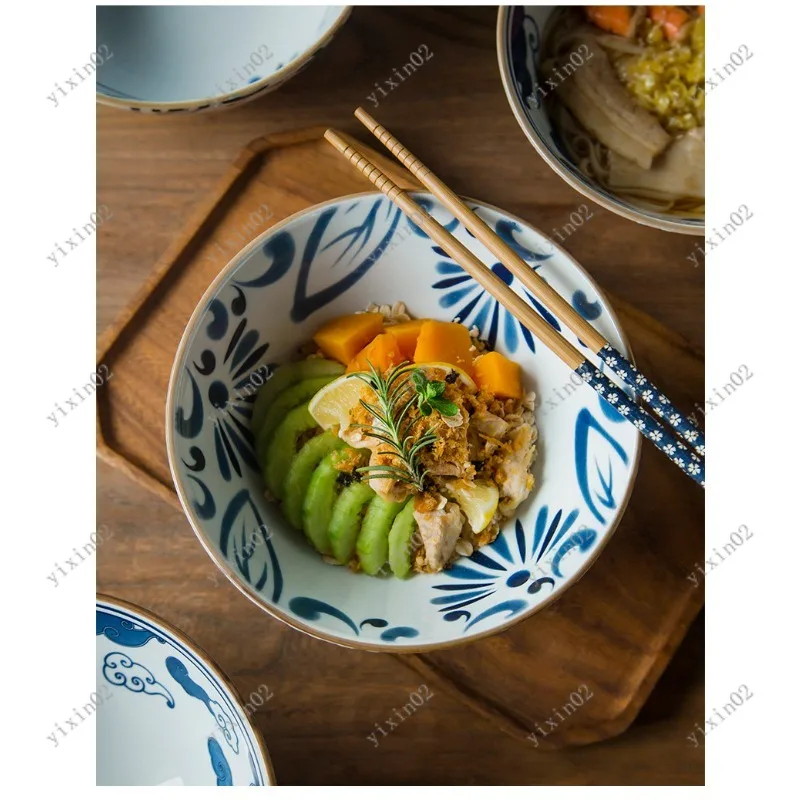 

7.5 Inch Ceramic Hat Bowl Retro Ramen Soup Salad Noodle Bowl Tableware