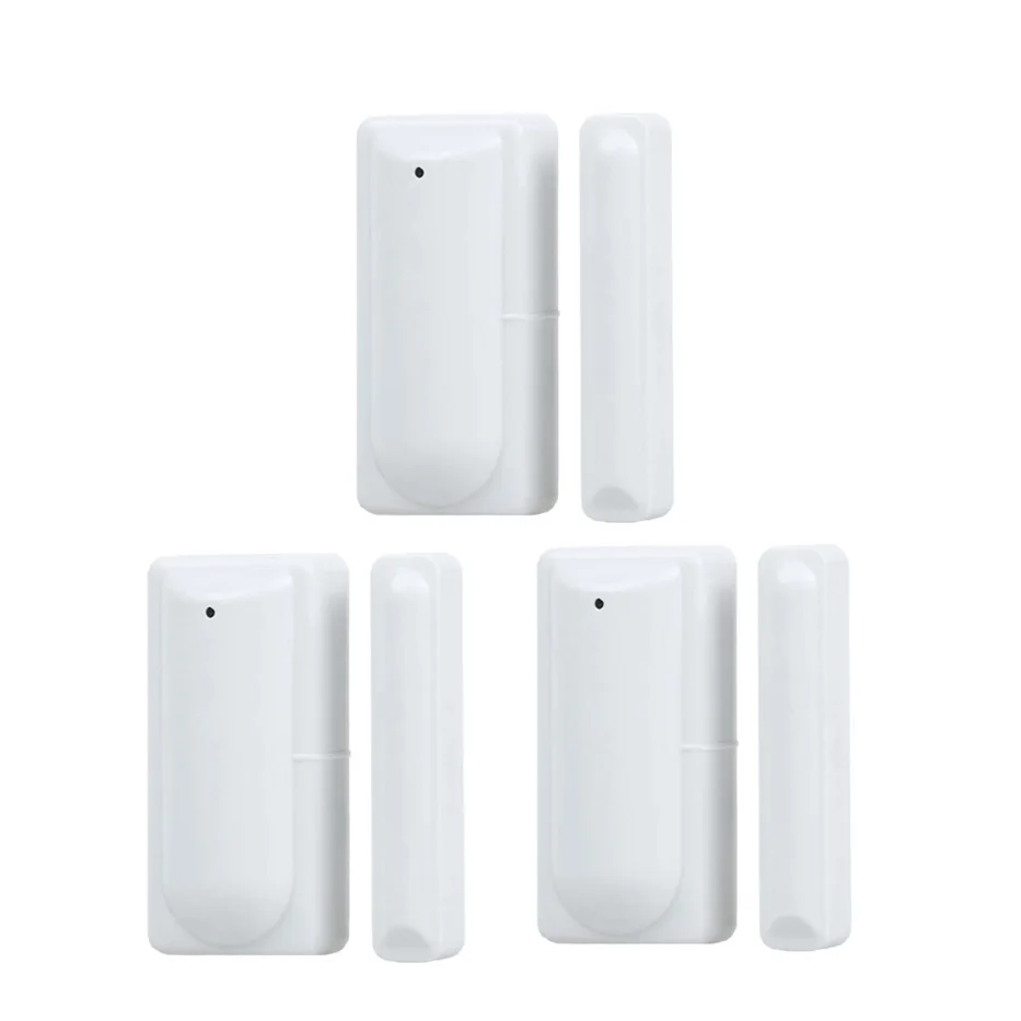 1/3pcs 433MHz EV1527 Wireless Door Sensor Magnetic Contact Switch Battery Power for Burglar Alarm System