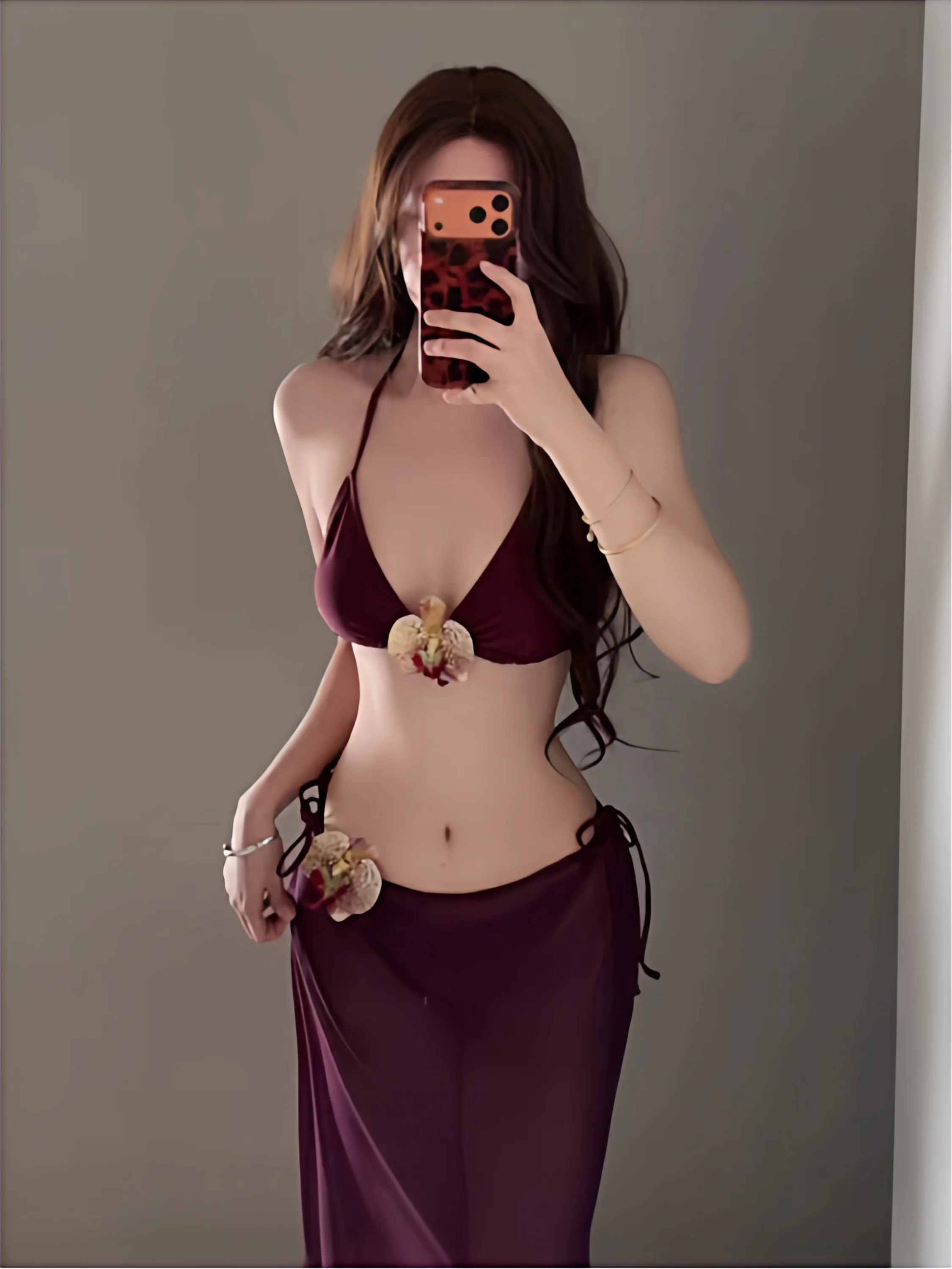 

Фиолетовый комплект бикини из трех предметов: купальник без бретелек, длинное платье для пляжа, термальных источников, отпуска, сексуальный дизайн с бретелями