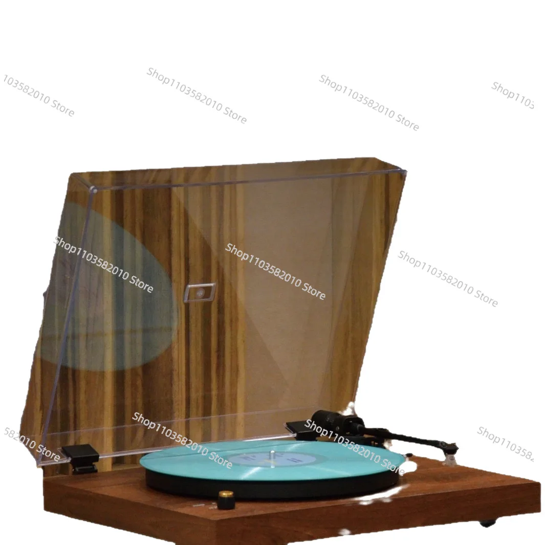 New vinyl record player fashionable retro home ornament desktop bluetooth stereo with dust cover dynamic magnetic phonograph