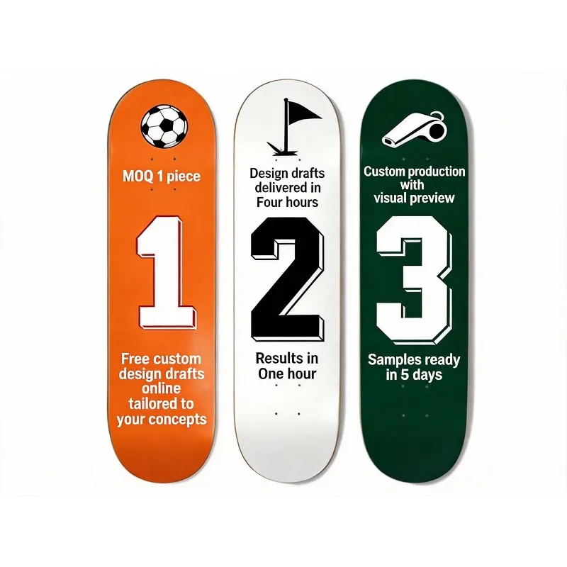 7-layer Northeast Maple Skateboard Surface, Professional Double Warp Skateboard Bare Board, Support Pattern LOGO Customization