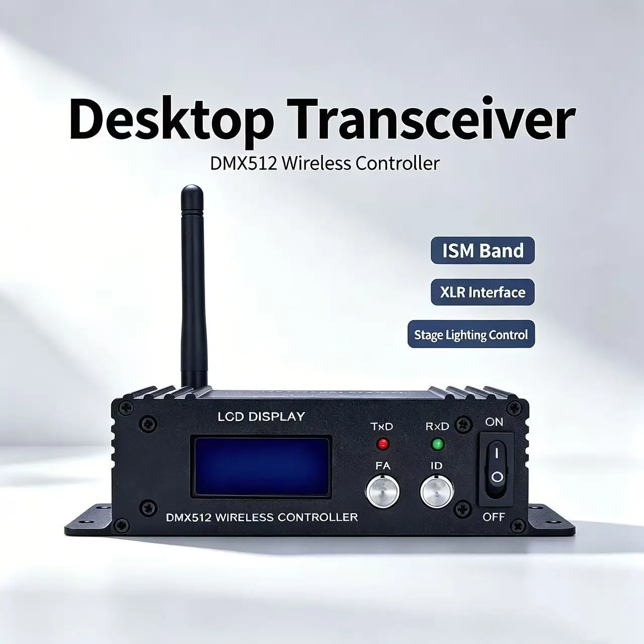 8-Desktop ISM Wireless DMX512 XLR Sender Receiver Stage Light Controller For DJ PAR Moving Lights