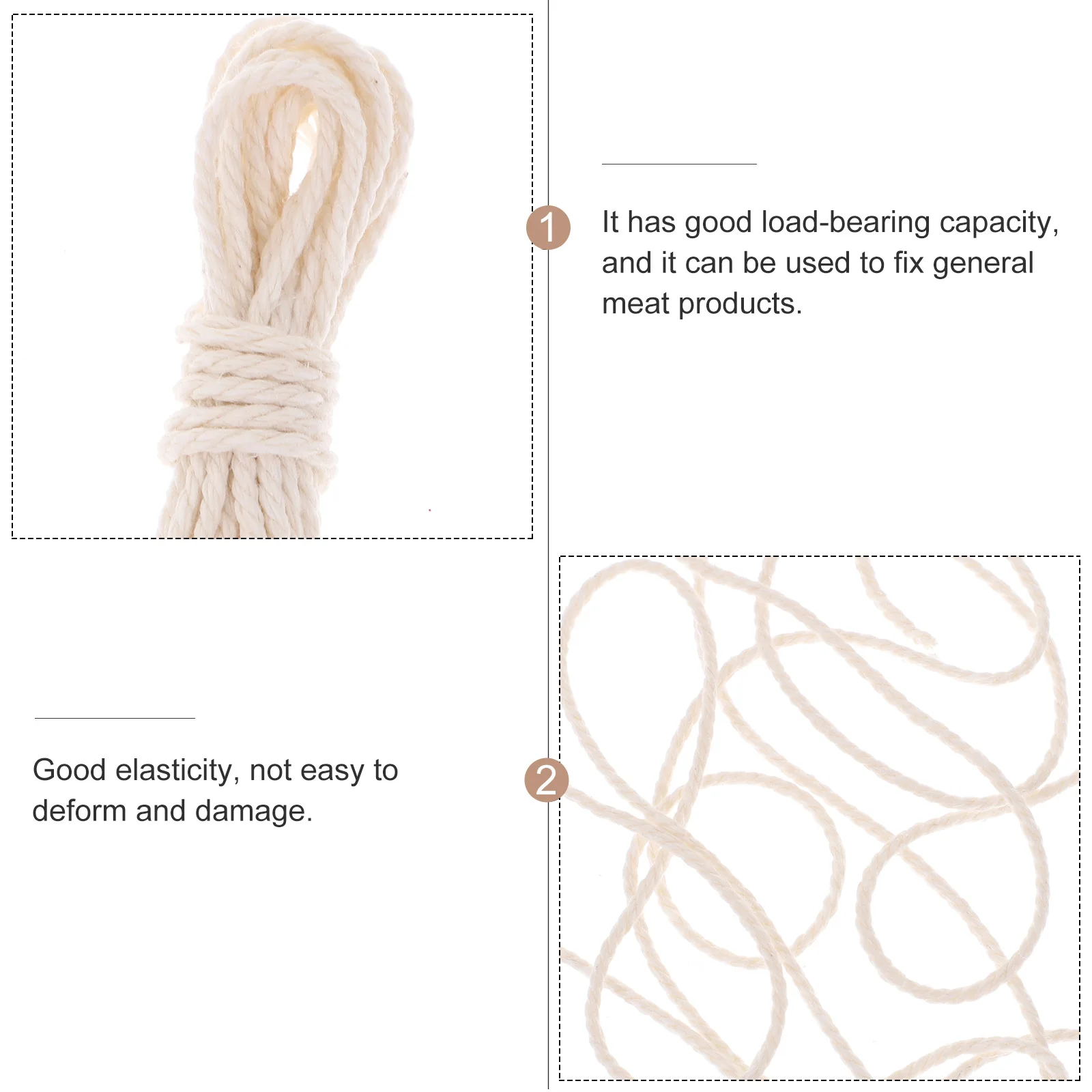 

Art Craft Twines Trussing Ropes Sausage Tying Poultry Cotton Beige