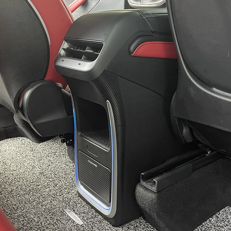 Car Arm Center Console Storage Box Central Universal Armrest Box for Tesla view 3