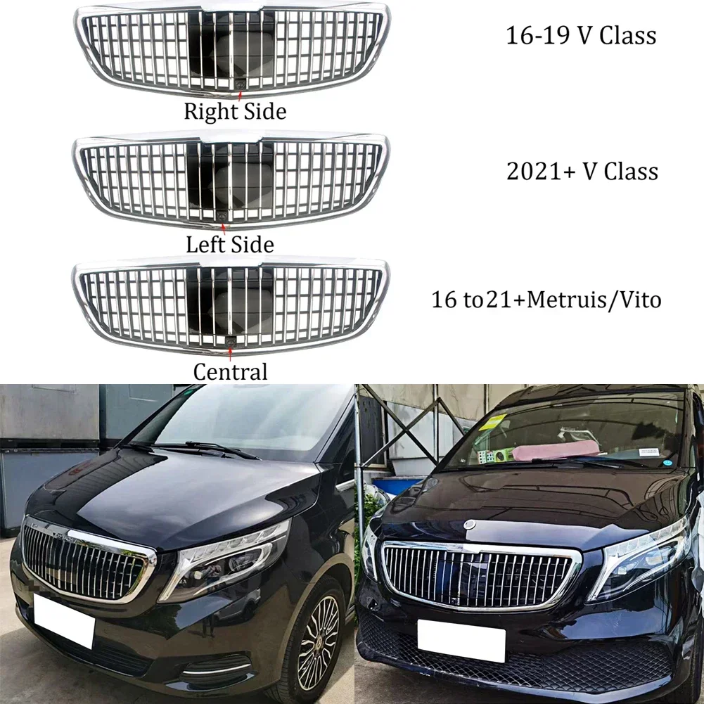 Front Racing Facelift Grille Upper Grill For Mercedez-Benz V-Class W447 V220d V250d V260L Metris/Vito 2016+ Maybach Style