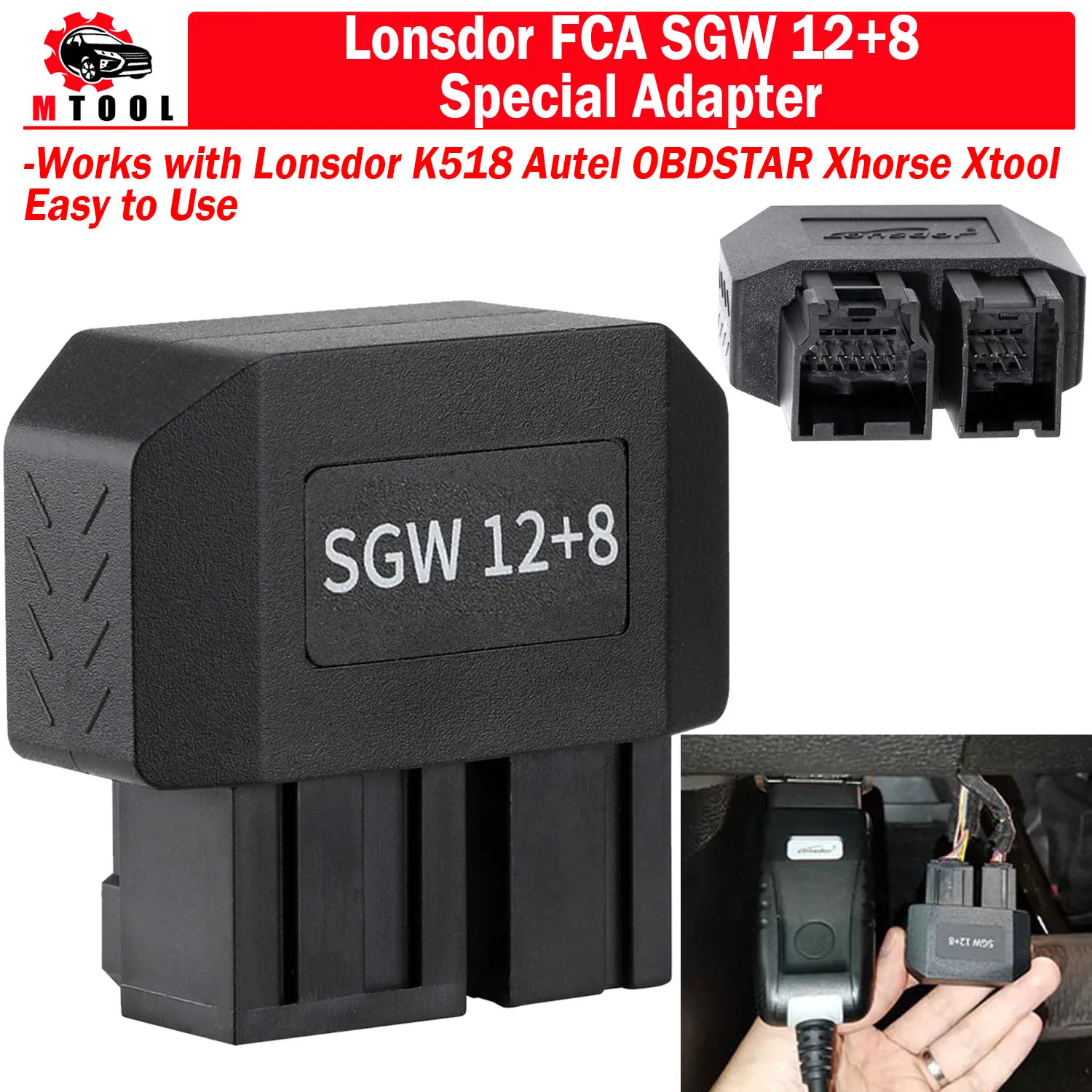 

Адаптер Lonsdor SGW FCA 12 + 8 для CHRYSLER/Jeep/ RAM/FAT/ MASERATI 2018+ подходит для Lonsdor K518 Autel OBDSTAR Xhorse Xtool