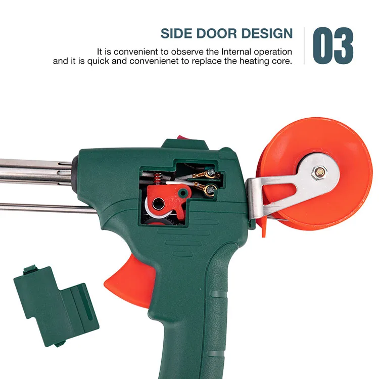 5PCS 60W Kit Solder Listrik dengan Pistol Timah Otomatis & Stasiun Solder Alat Pengelasan Plastik Termasuk Pinset & Kawat