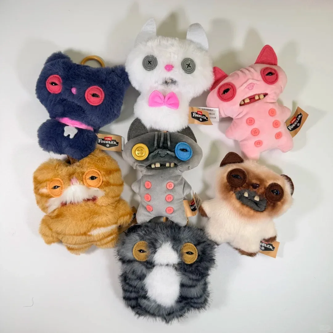 

Genuine Hot Fuggler Alley Cats Series Trendy Blind Box Toys Funny Ugly Monster Plush Keychain Collectible Bag Pendant For Fans