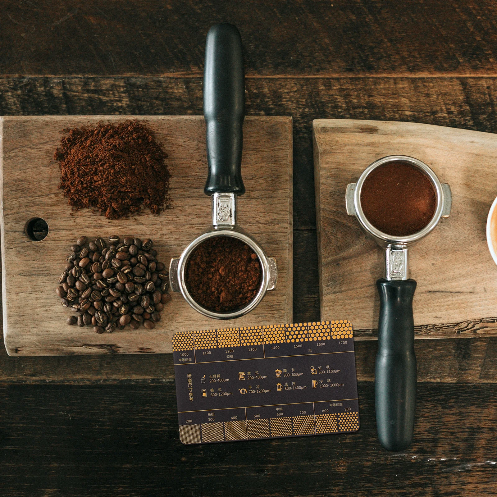 

Coffee Grind Size Reference Card Precision Espresso Drip Coffee Measurement Guide Accessory Espresso Accessories