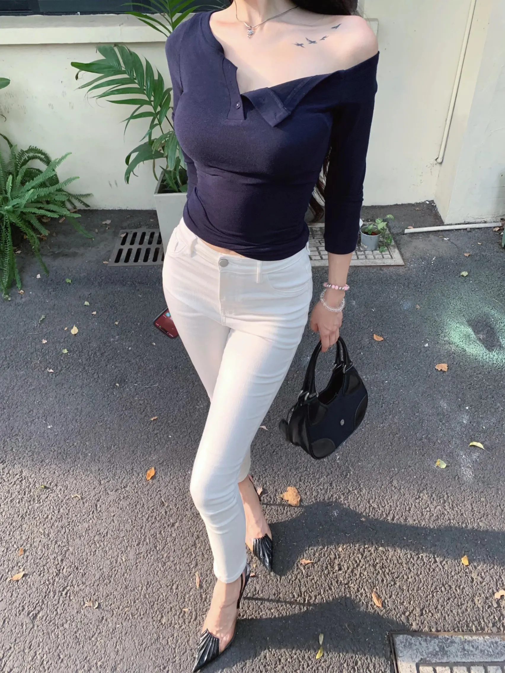 

Женские джинсы Slim Fit длиной 7/8 с высокой талией, из хлопка, эластичные, удлиняющие ноги, весенняя коллекция, модные